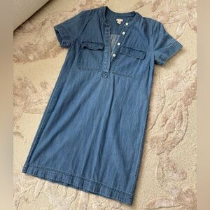 J. Crew Denim Button-Up Denim Dress